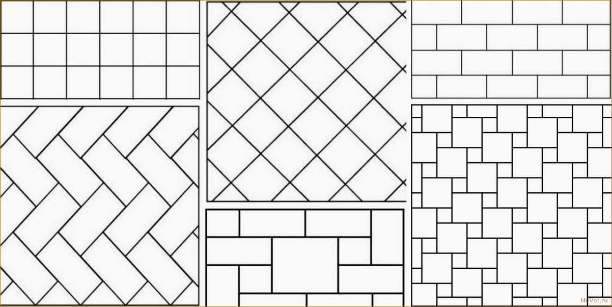 Варианты укладки плитки различными способами
