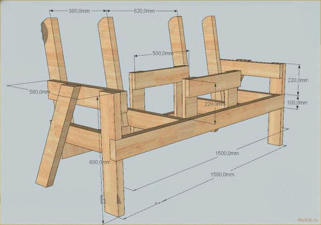 Как сделать садовую скамейку со спинкой своими руками